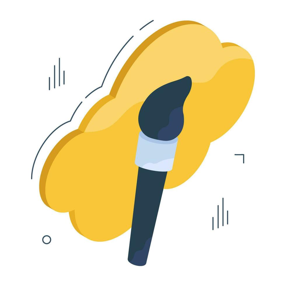 Modern design icon of cloud art vector