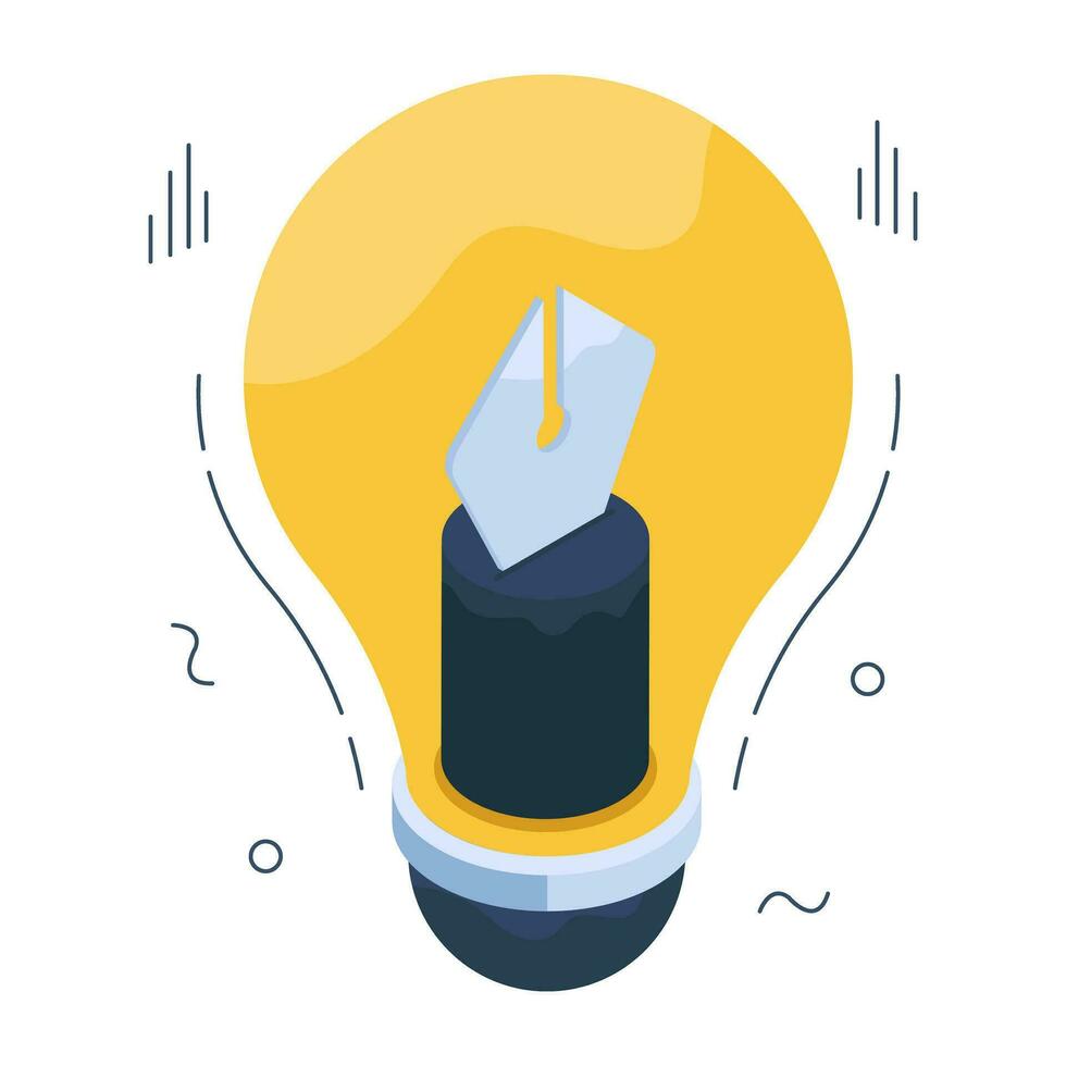 Modern design icon of design idea vector