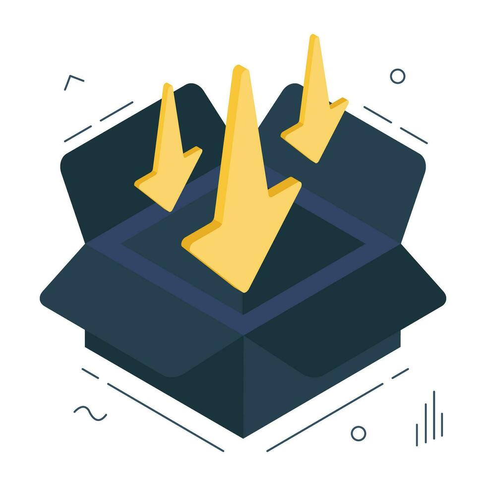 An editable design icon of packaging vector