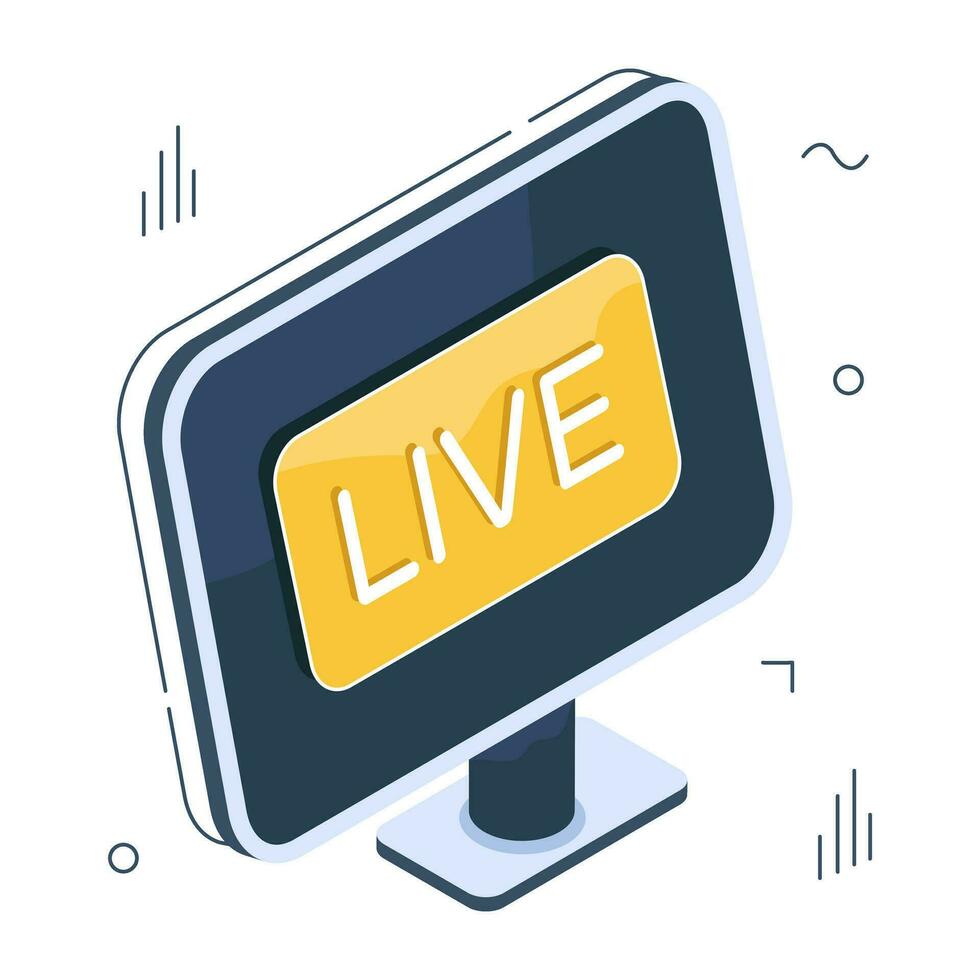 Modern design icon of live streaming vector