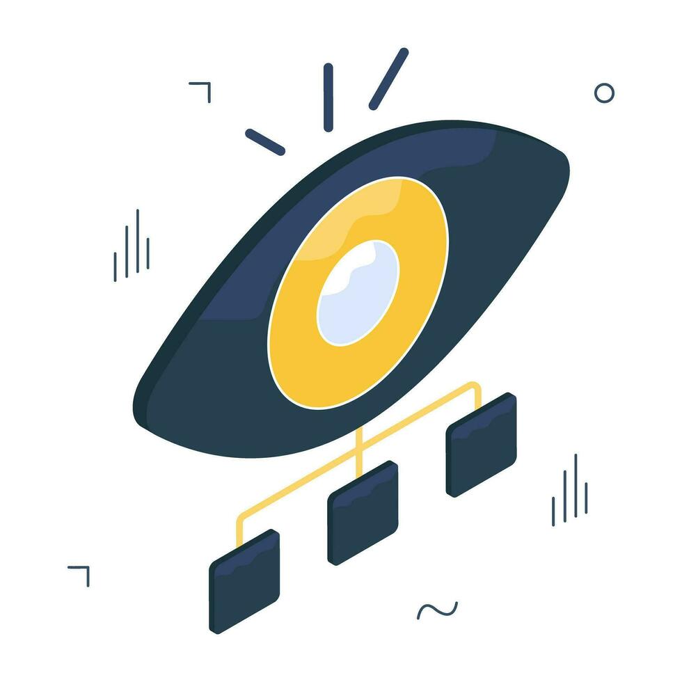 Premium download icon of network monitoring vector
