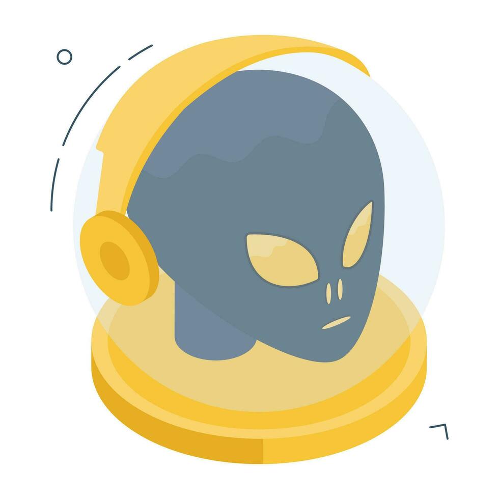 A premium download icon of alien vector