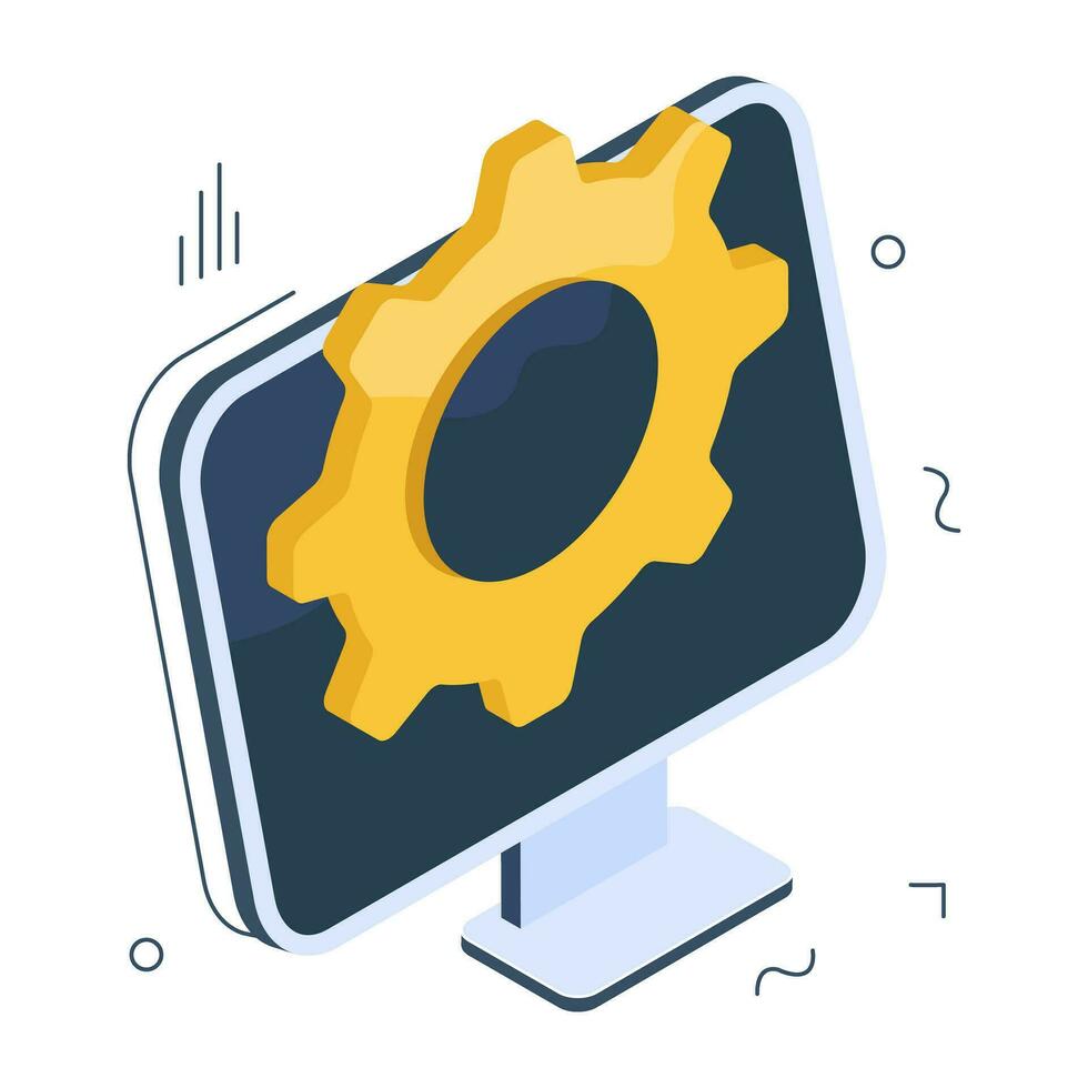 A unique design icon of system setting vector