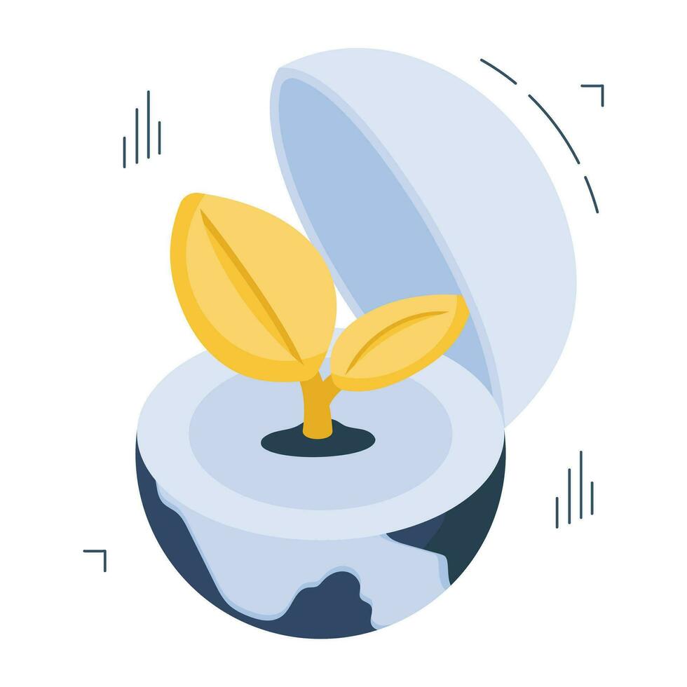Trendy design icon of space plant vector