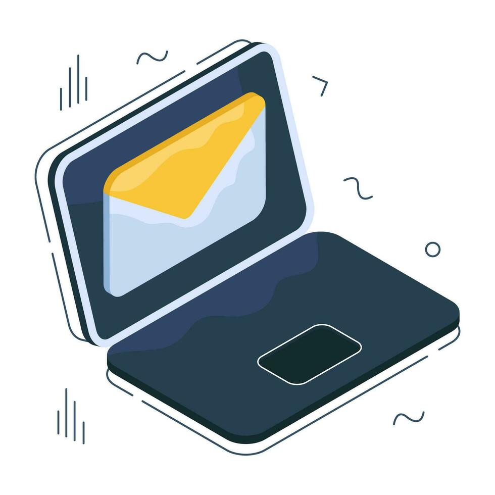 icono de diseño perfecto de correo en línea vector