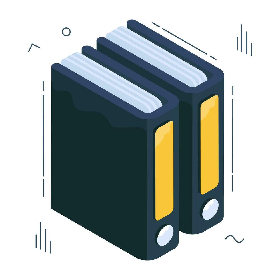 Binders icon, editable vector