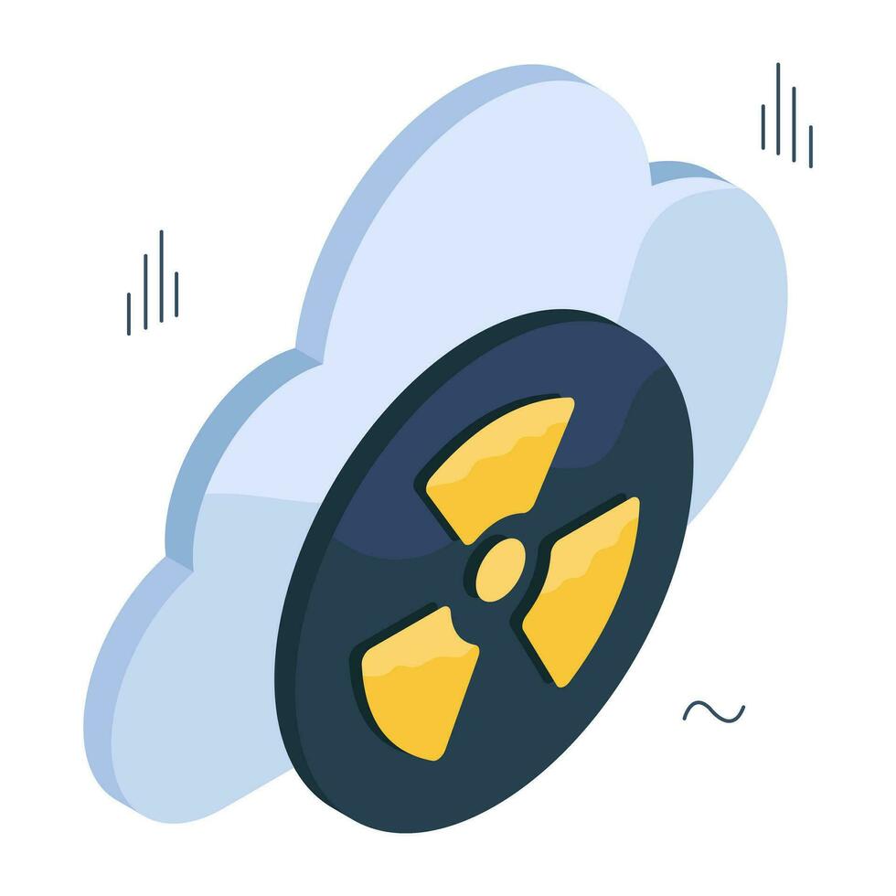 Unique design icon of acidic rain vector