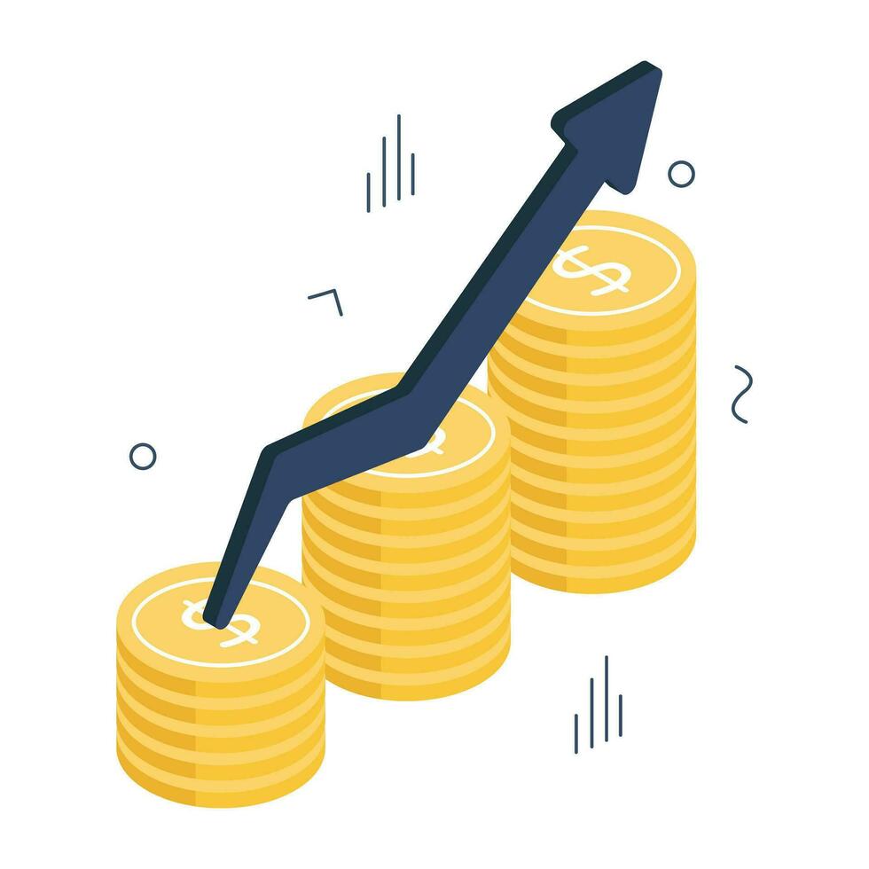 An icon design of financial analytics vector