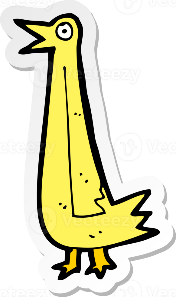 sticker of a funny cartoon bird png