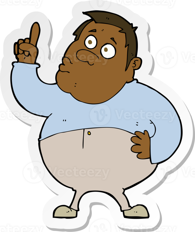 sticker of a cartoon man asking question png