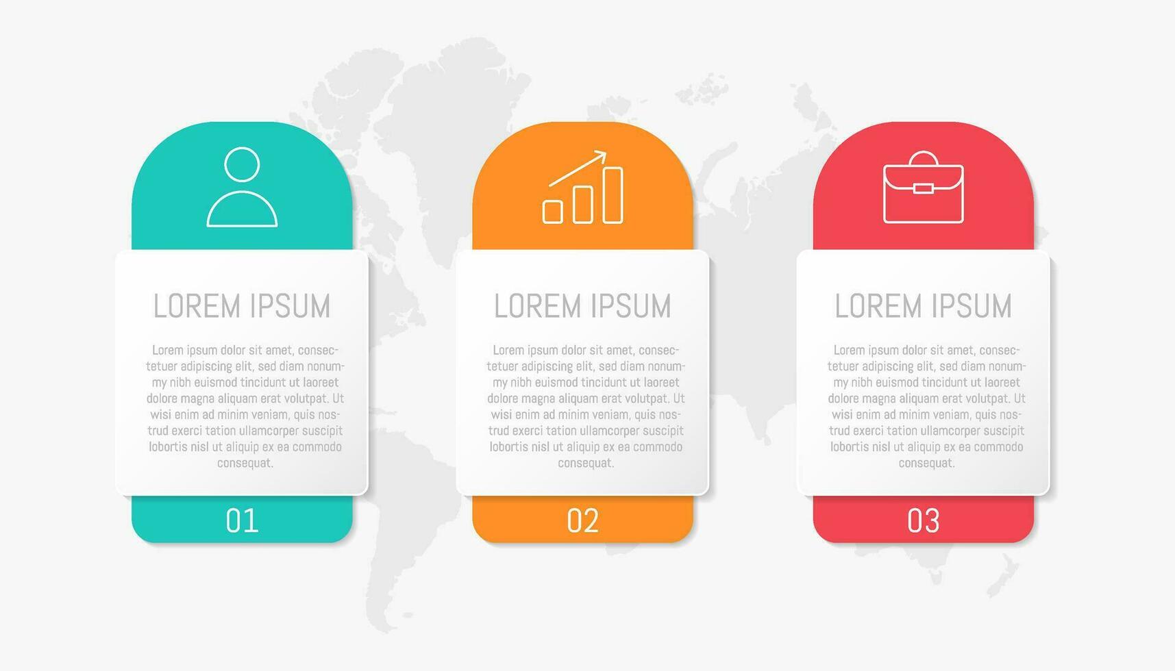 Business infographic vector illustration 3 steps or options with icons