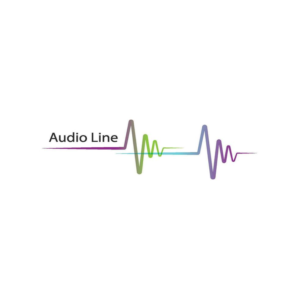 sound wave ilustration logo vector