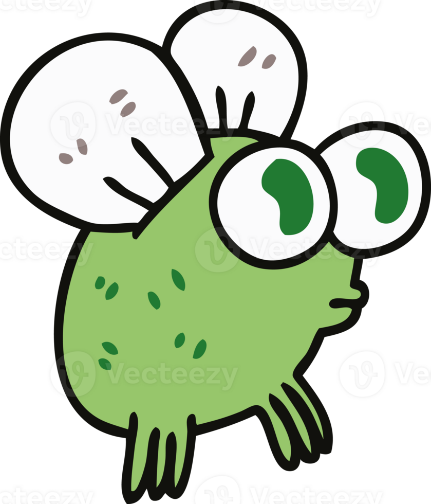quirky hand drawn cartoon fly png