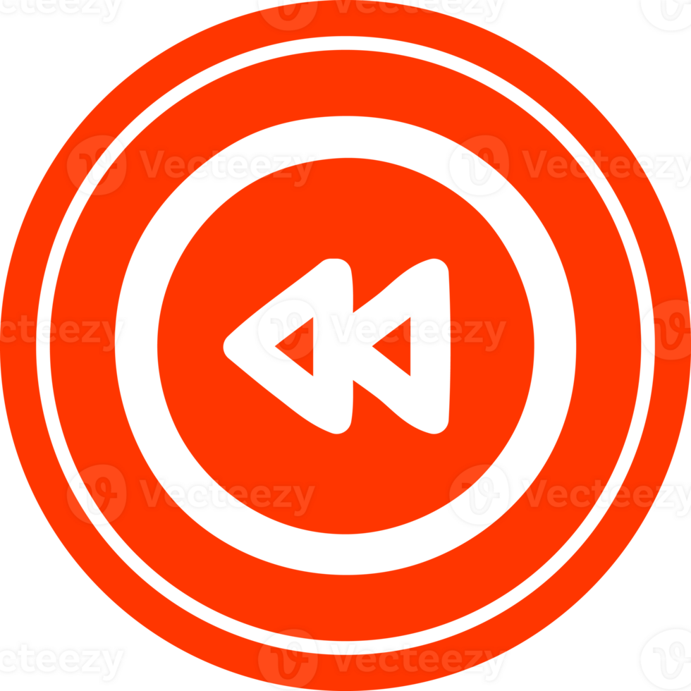 riavvolgere pulsante circolare icona png