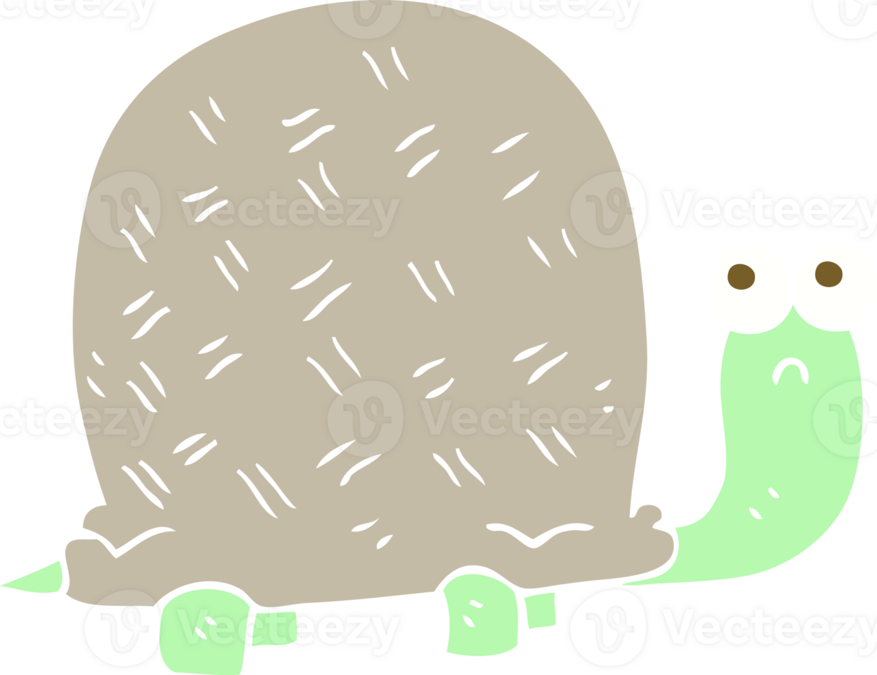 flat color illustration of a cartoon sad turtle png