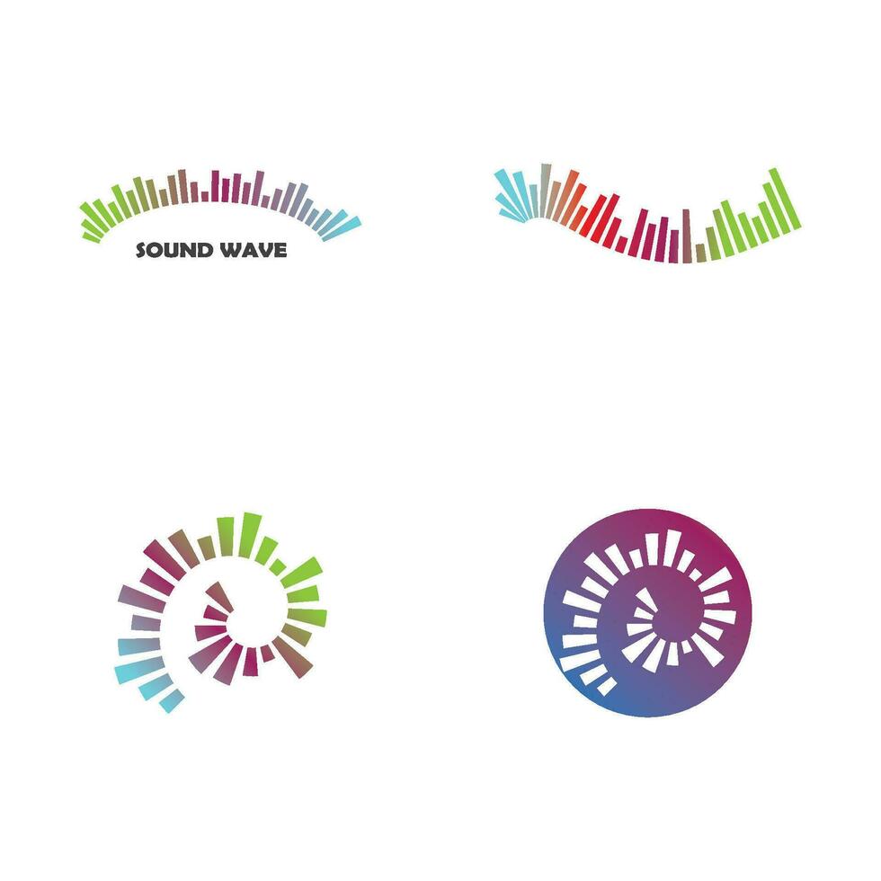 sound wave ilustration logo vector