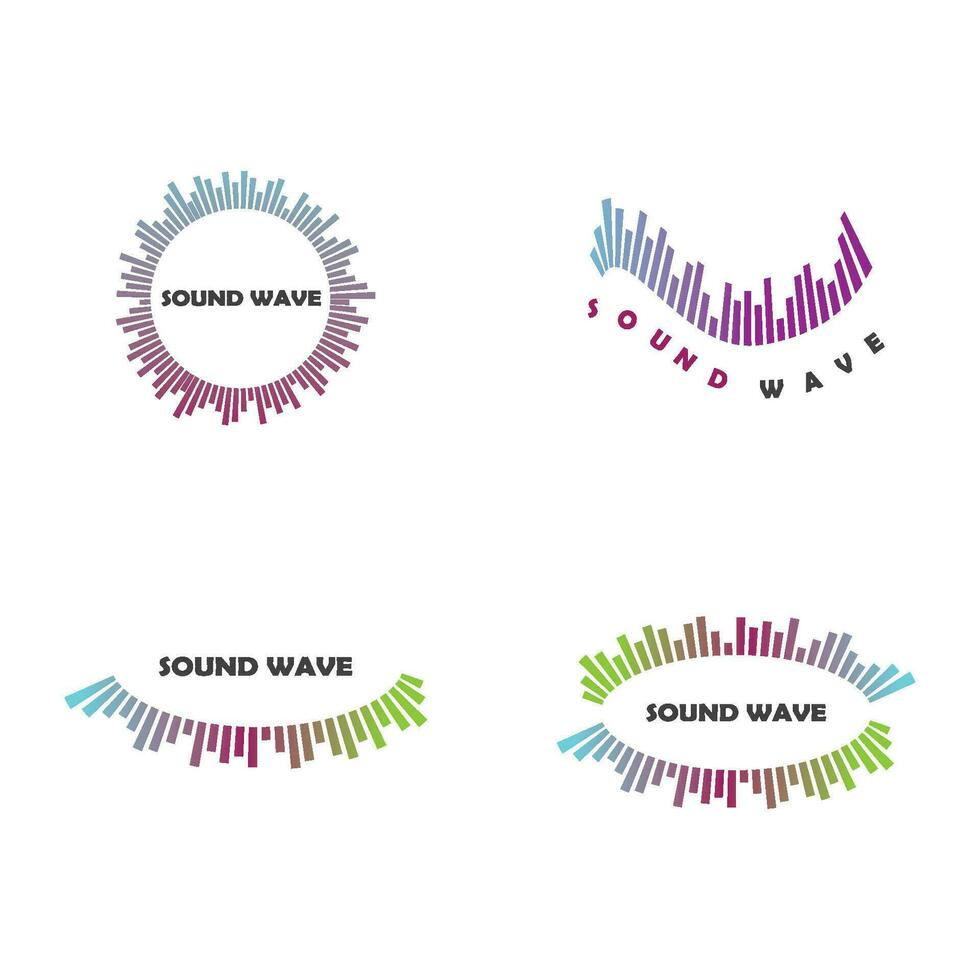 sound wave ilustration logo vector