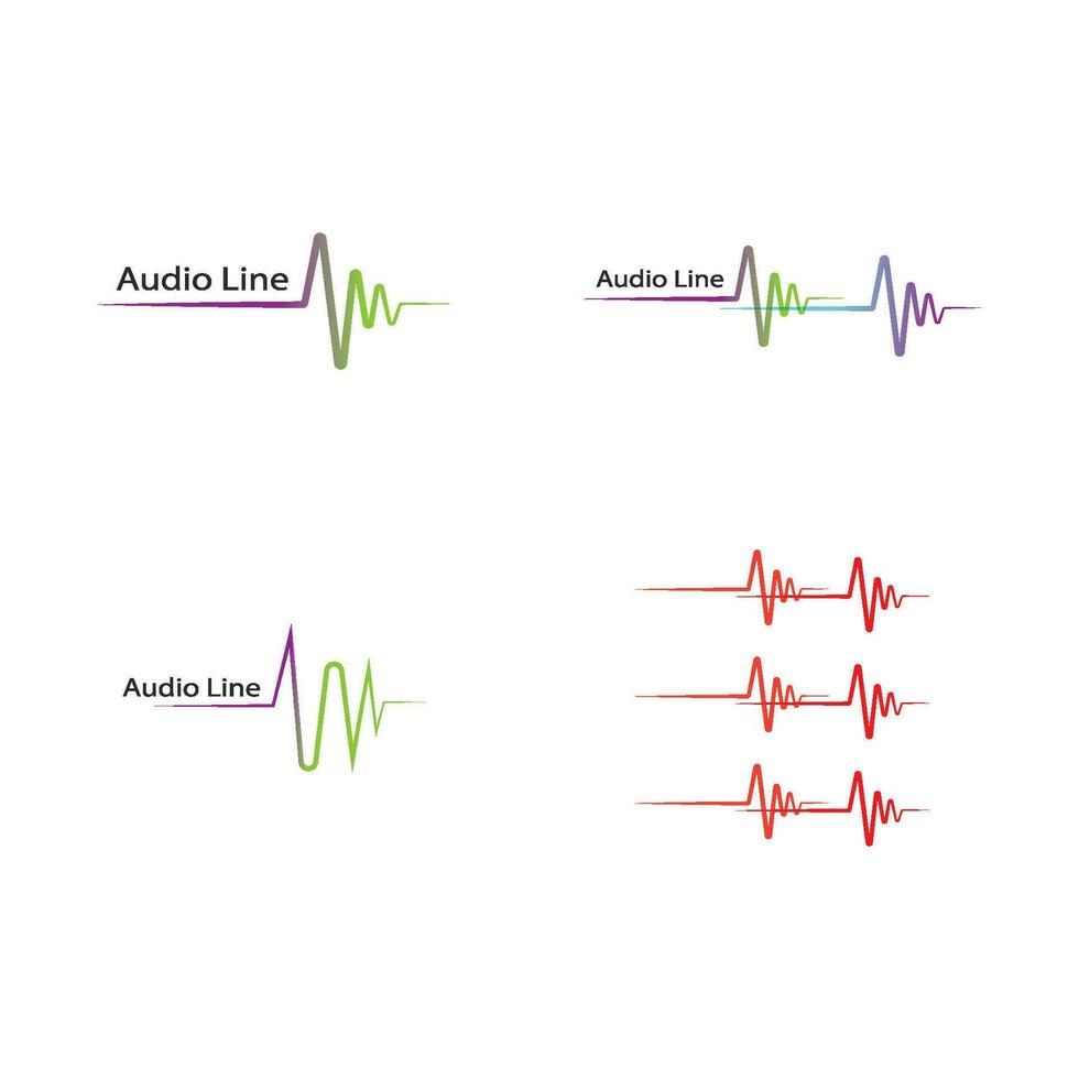 sound wave ilustration logo vector