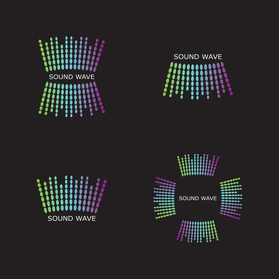 sound wave ilustration logo vector