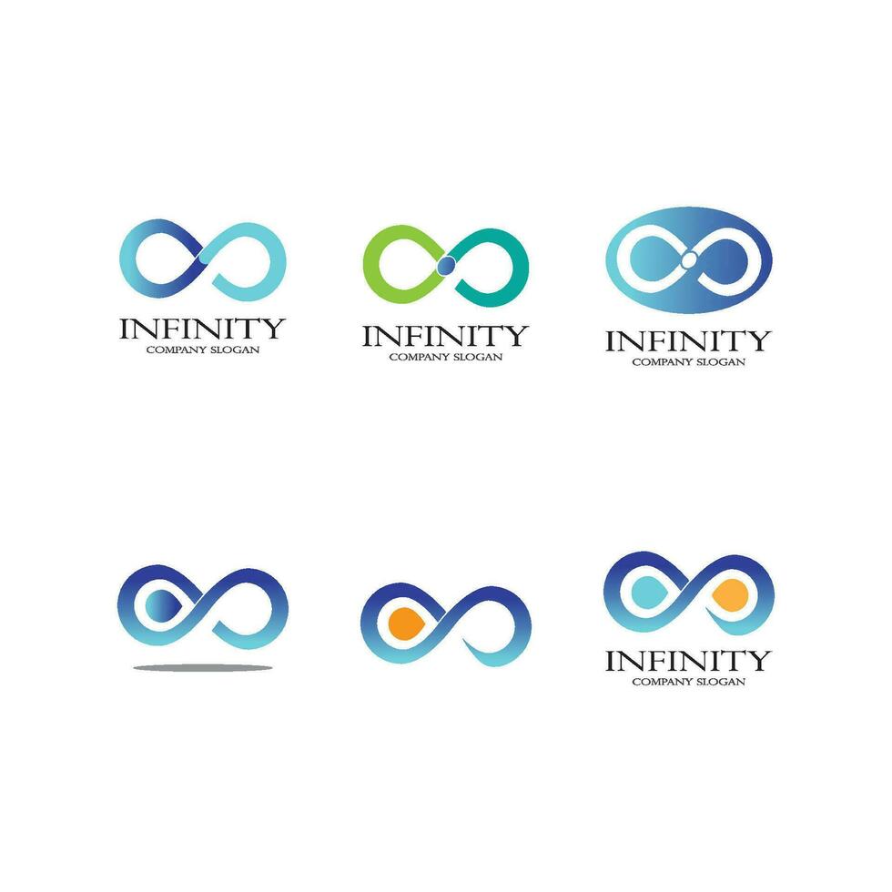 Infinity logo template vector