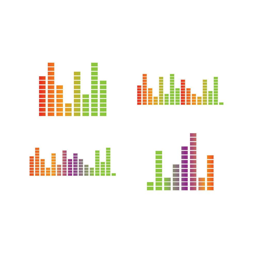 sound wave ilustration logo vector