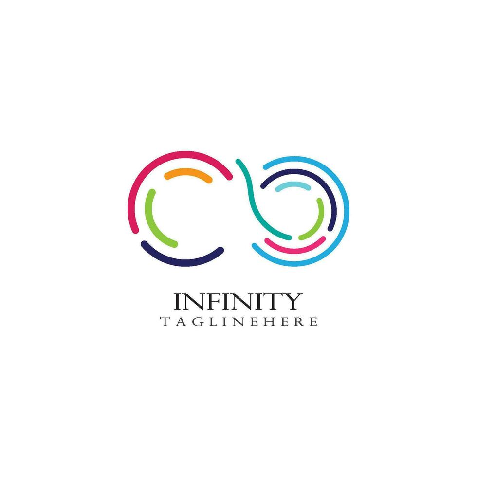 Infinity logo template vector