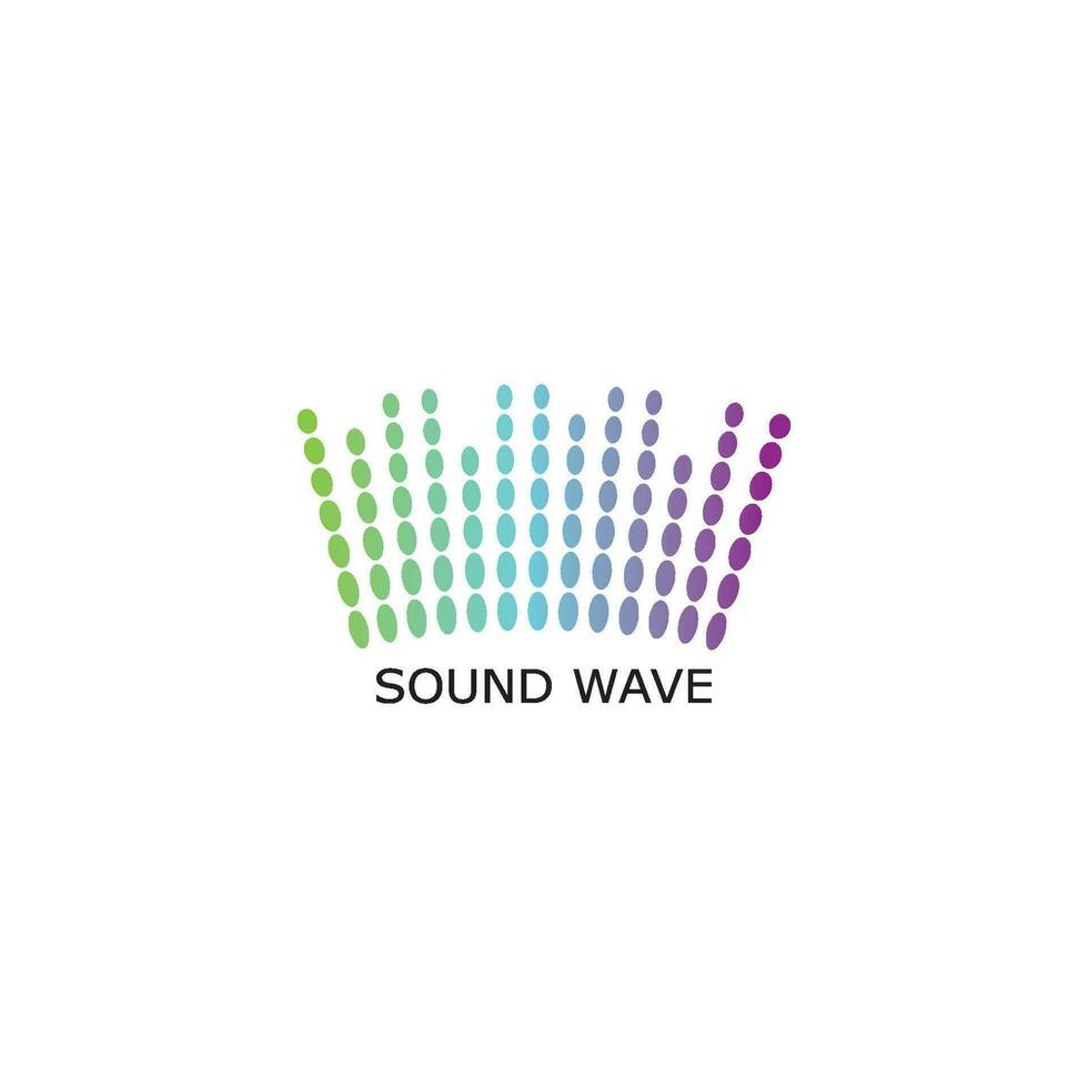 sound wave ilustration logo vector