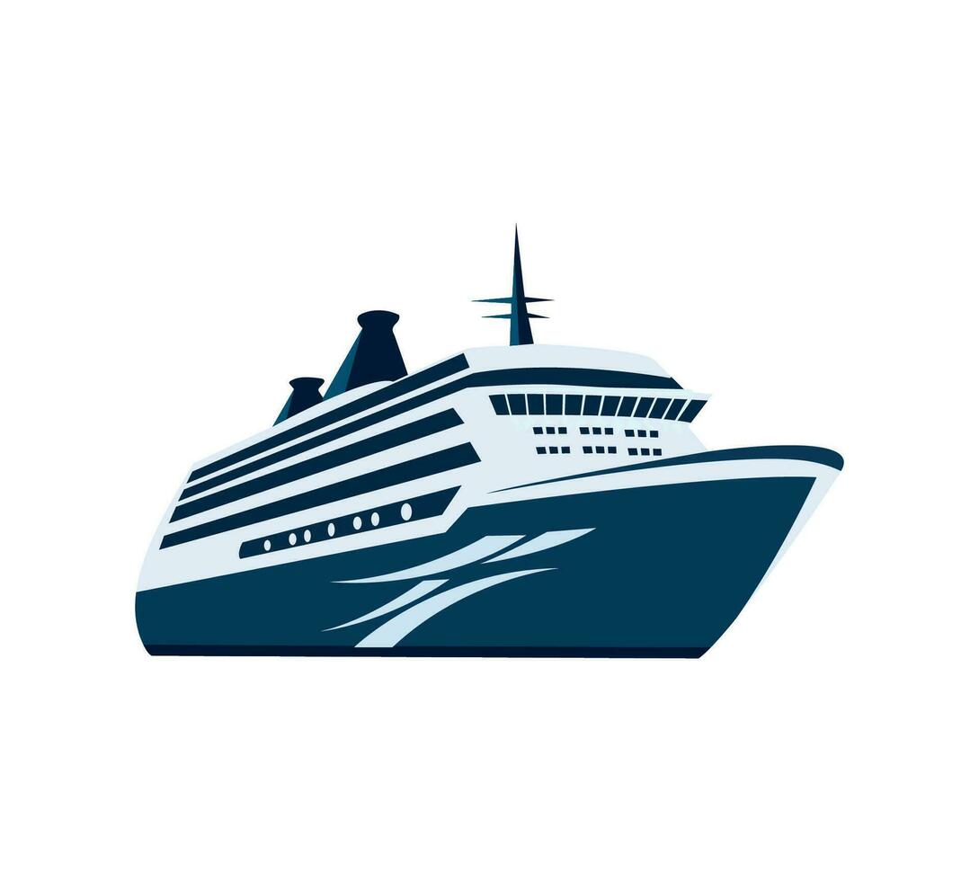 cruise ship illustration isolated on white vector