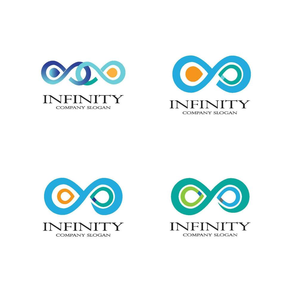 Infinity logo template vector