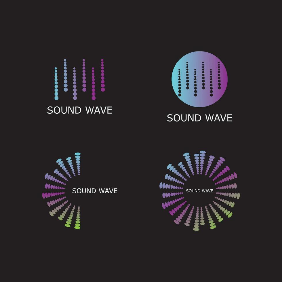 sound wave ilustration logo vector