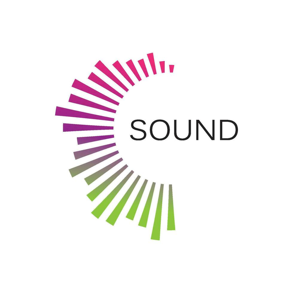 sound wave ilustration logo vector