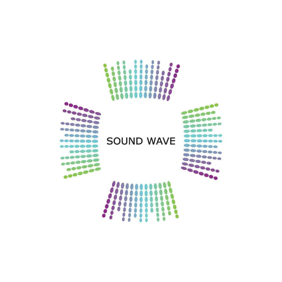 sound wave ilustration logo vector