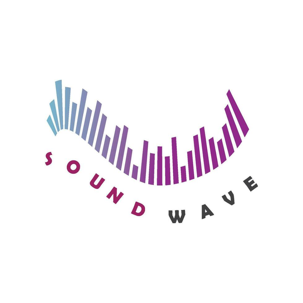 sound wave ilustration logo vector