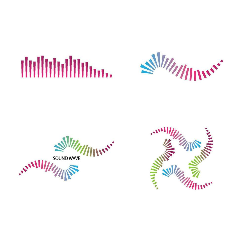 sound wave ilustration logo vector