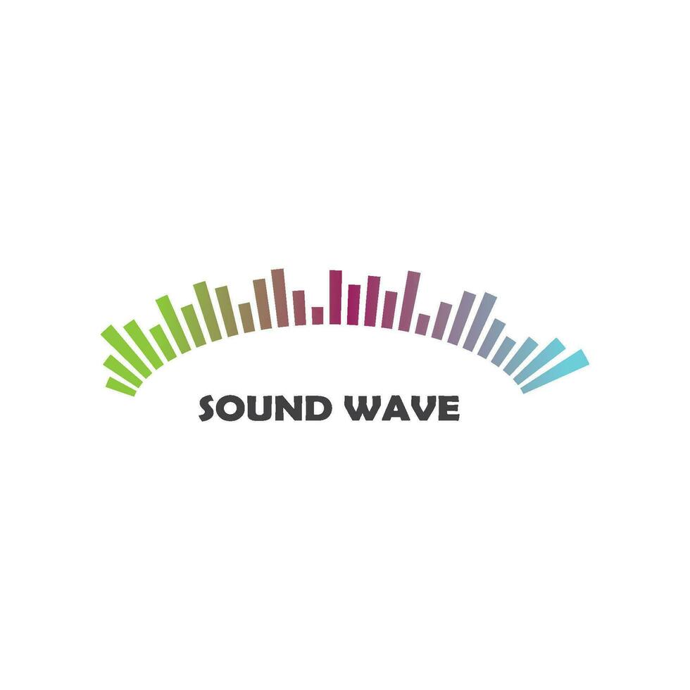 sound wave ilustration logo vector
