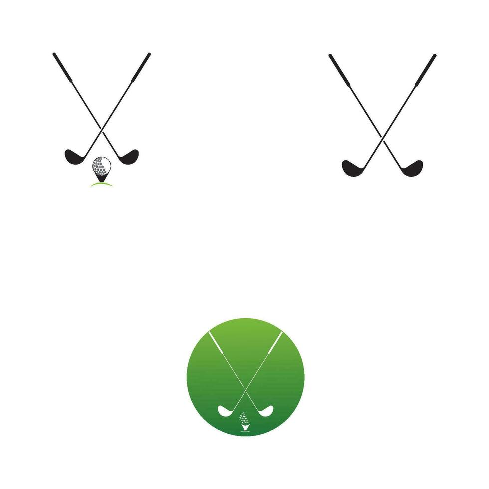 Ilustración de vector de plantilla de logotipo de golf