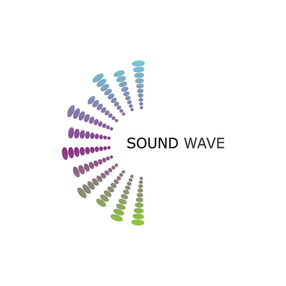 sound wave ilustration logo vector