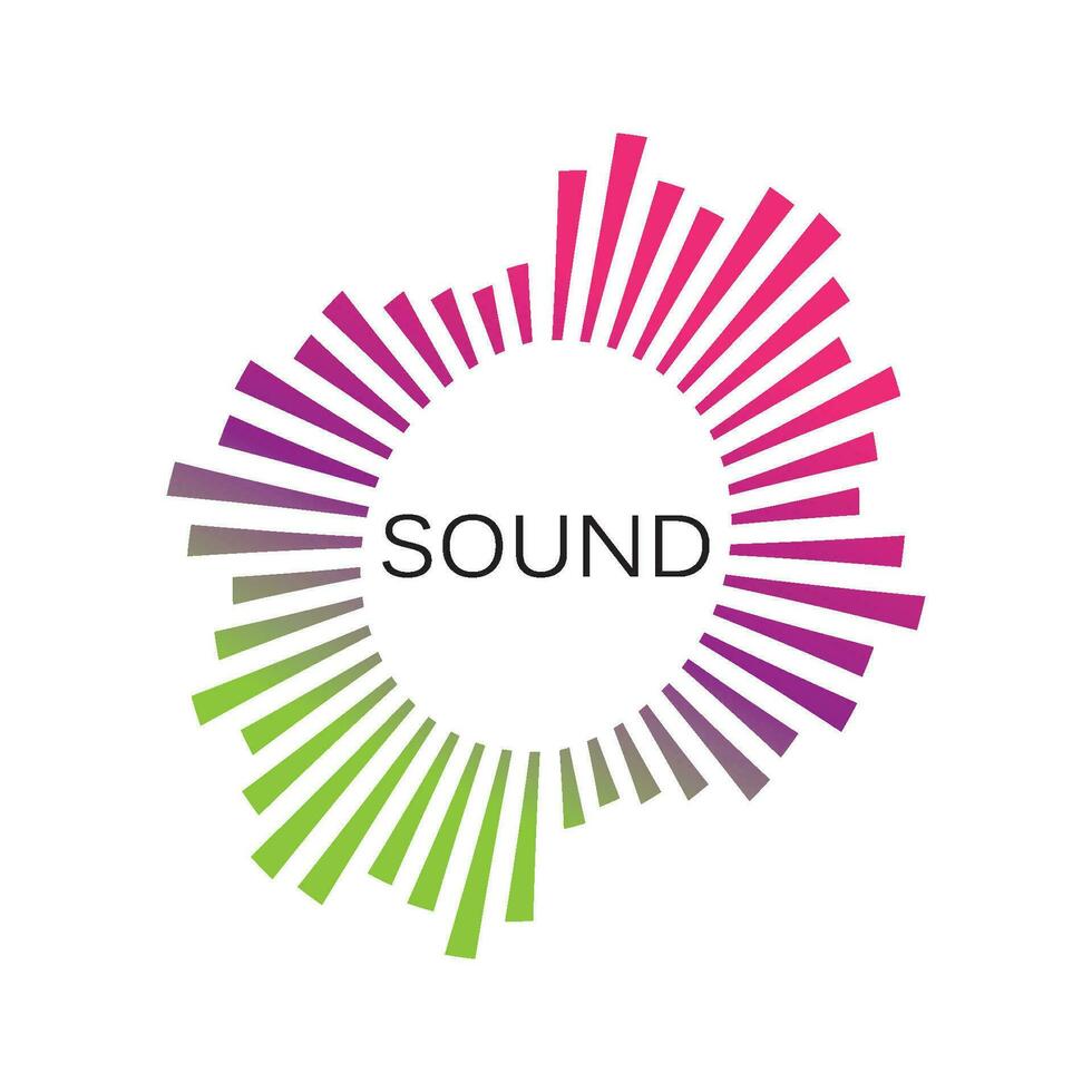 vector de logotipo de ilustración de onda de sonido