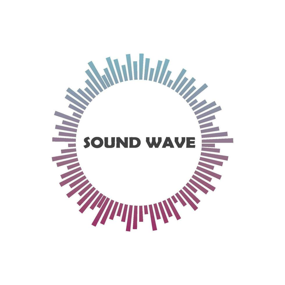 sound wave ilustration logo vector