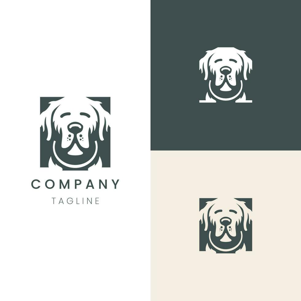 símbolo de confiar visualmente atractivo perro logo vector