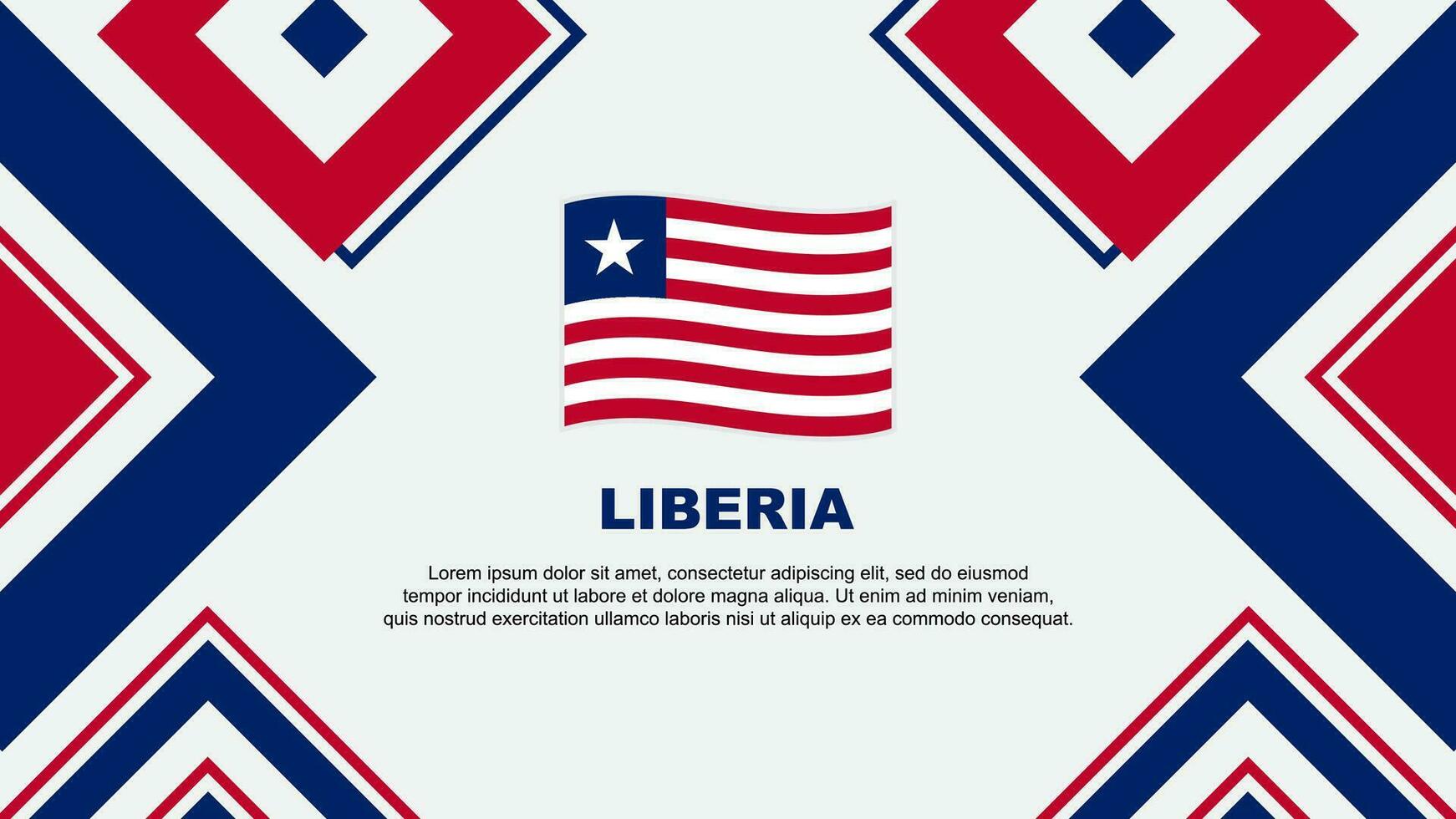 Liberia Flag Abstract Background Design Template. Liberia Independence Day Banner Wallpaper Vector Illustration. Liberia Independence Day