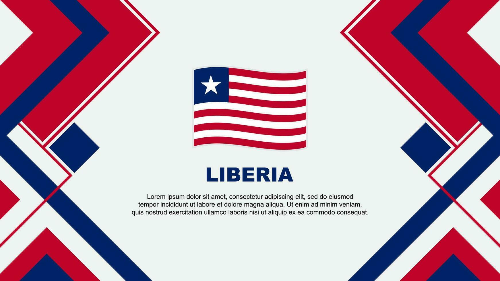 Liberia Flag Abstract Background Design Template. Liberia Independence Day Banner Wallpaper Vector Illustration. Liberia Banner