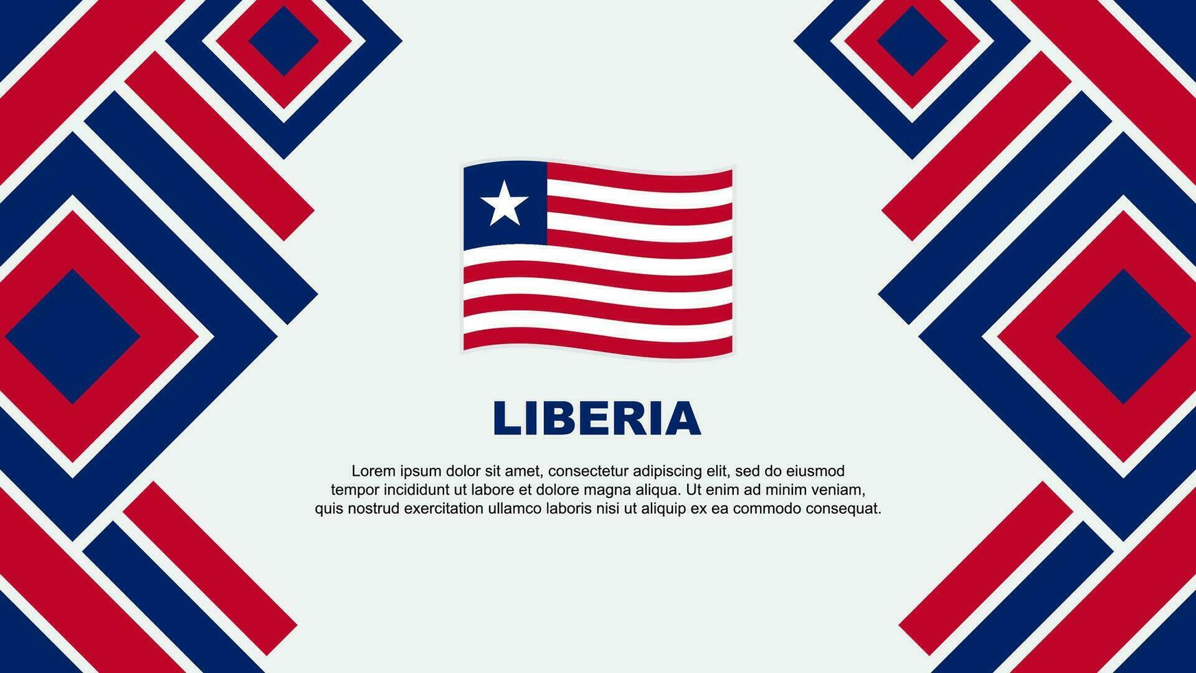 Liberia Flag Abstract Background Design Template. Liberia Independence Day Banner Wallpaper Vector Illustration. Liberia