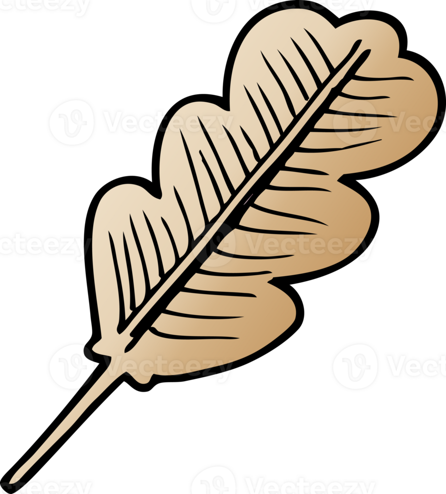 cartoon doodle of a fallen leaf png