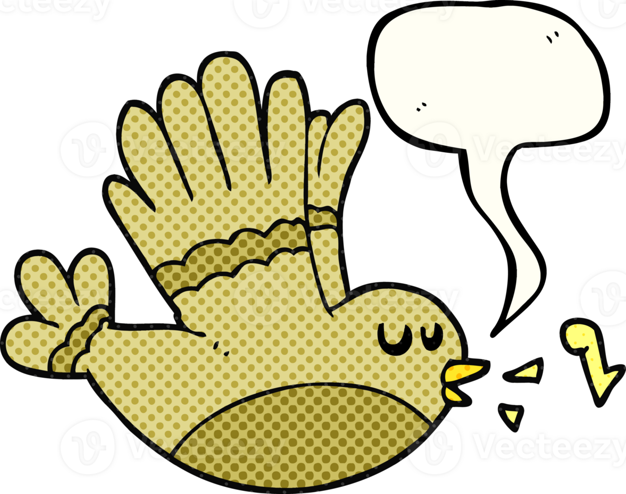 comic book speech bubble cartoon singing bird png