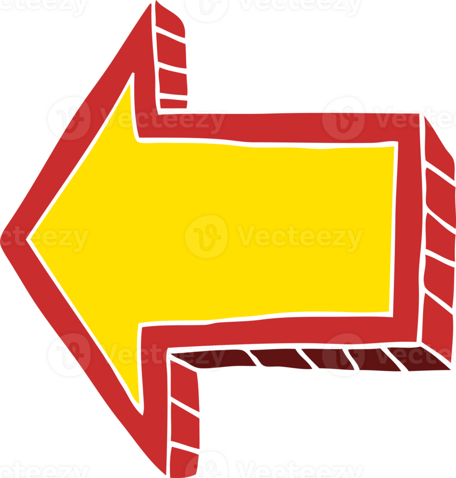 cartoon doodle directing arrow png
