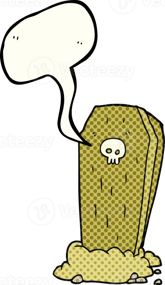 comic book speech bubble cartoon spooky coffin png
