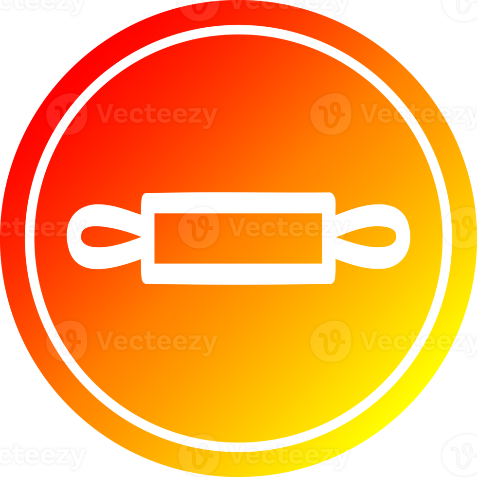 rolling pin circular in hot gradient spectrum png
