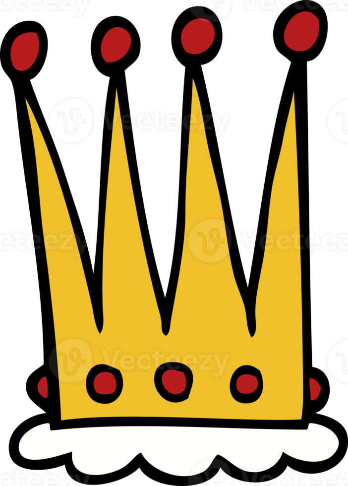 cartoon doodle crown png