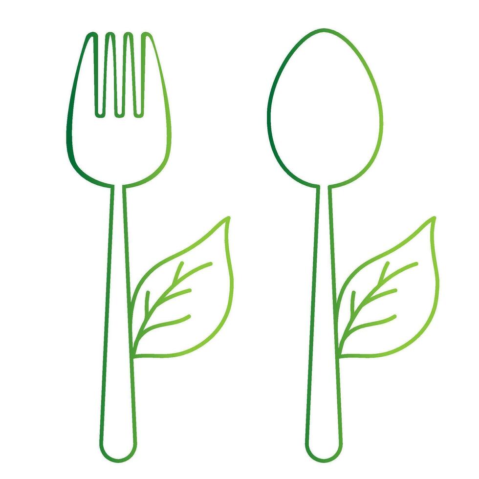 Line art style, Icon Set of Healthy Food, set icons Vegan food. Contains such Icons as spoon and fork, icons collection vector